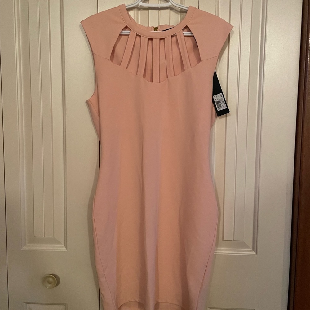 Kardashian Kollection Cut Out Neck Dress